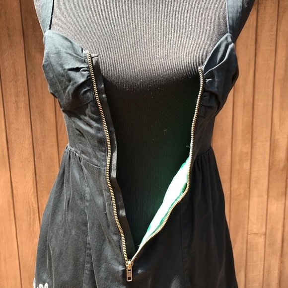 Floreat Anthropologie Embroidered Dress Black 0 - Picture 7 of 10